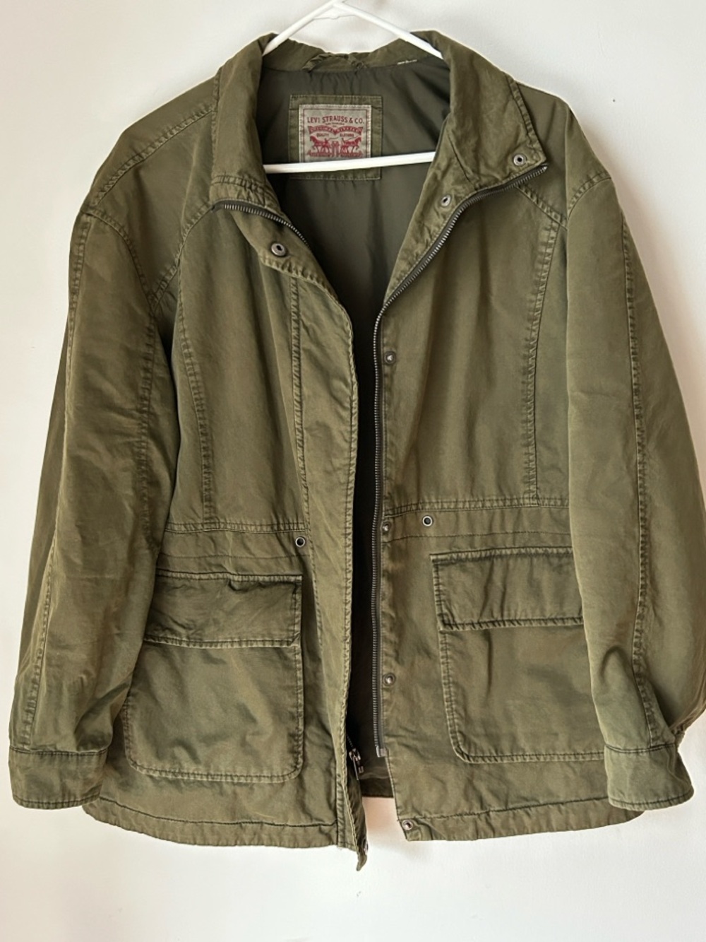Levi's Women's Stand Collar Cotton Military Jacket - size medium